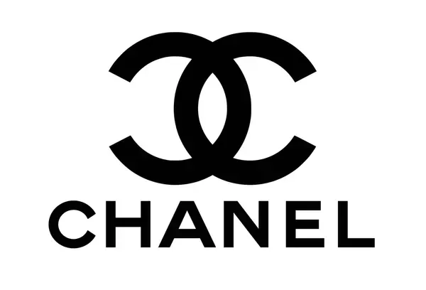 Un logo in bianco e nero per chanel su uno sfondo bianco
