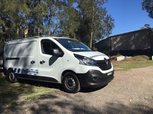 White Service Vehicle — Electrical & Fire Safety Services in Salamander Bay, NSW