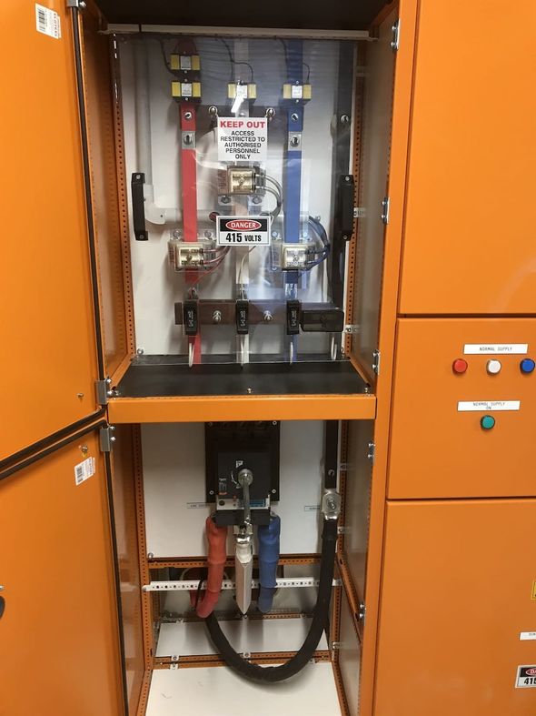 Orange Electrical Control Box — Ceassa Electrical in Salamander Bay, NSW