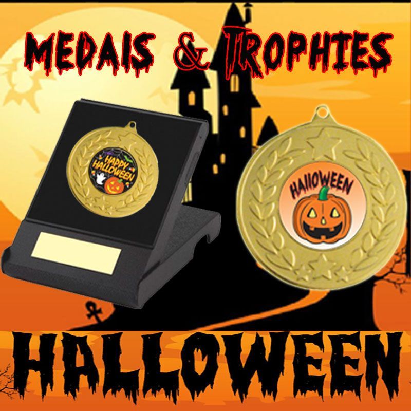 Halloween Trophies and Medals
Happy Halloween Medals, Halloween Party Packs, Best Halloween Costume in fact a Halloween Award to suit every part of this annual event