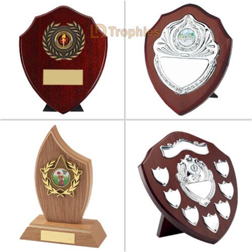 Wooden Plaques & Shields, Free Engraving, Annual / Perpetual Shields