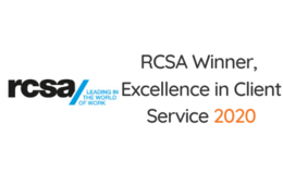RCSA Winner Excellence in Client Service 2020  logo