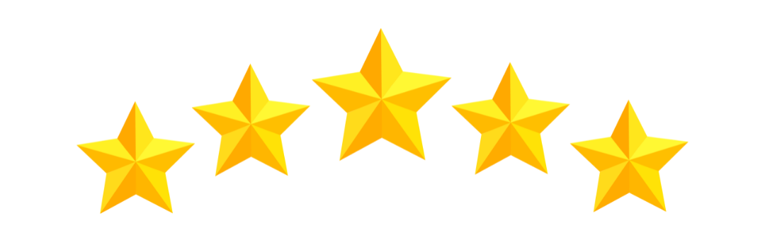 a row of five yellow stars.