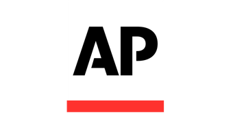 The logo for the ap is black and red on a white background.