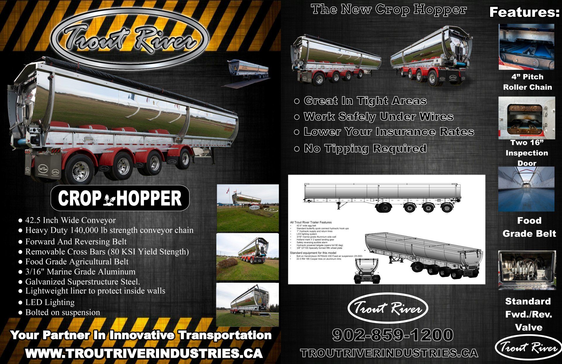 Crop Hopper Live Bottom Trailers Trout River Industries