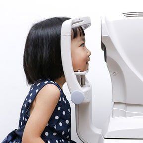 Little Girl being examine — eye exams in Eaton, OH