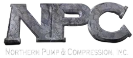 Logo for Northern Pump & Compression, Inc. with large gray “NPC” letters and small company name below