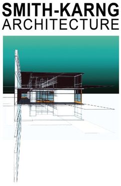 Logo for Smith-Karng Architecture featuring a stylized architectural cross-section drawing against a gradient green background.