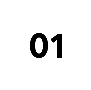 The number 01 is written in black on a white background.