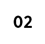 The number 02 is written in black on a white background.