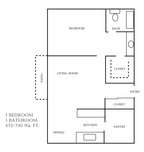 Shorewood 1 Bedroom Floor Plan