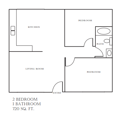 Village Inn 2 Bedroom Floor Plan
