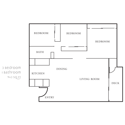 Chelan 3 Bedroom Floor Plan