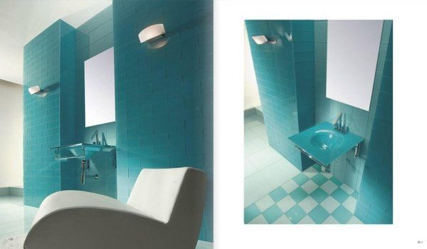 bagno moderno azzurro