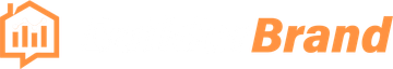 A logo for a real estate company with a house and the word brand.