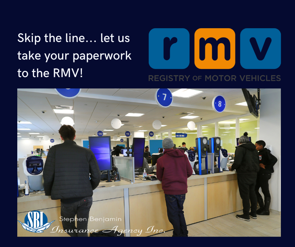 An advertisement for the rmv registry of motor vehicles