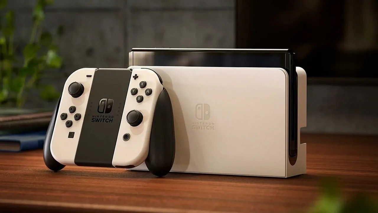 Nintendo Switch OLED Console with white Joy-Con