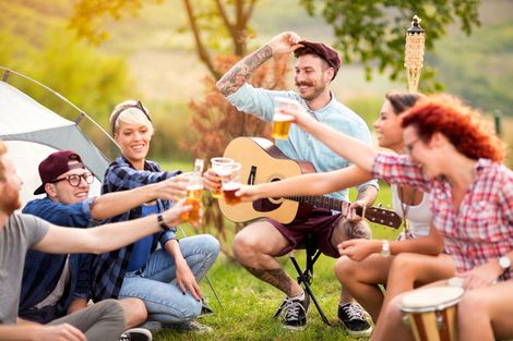 Camping with friends