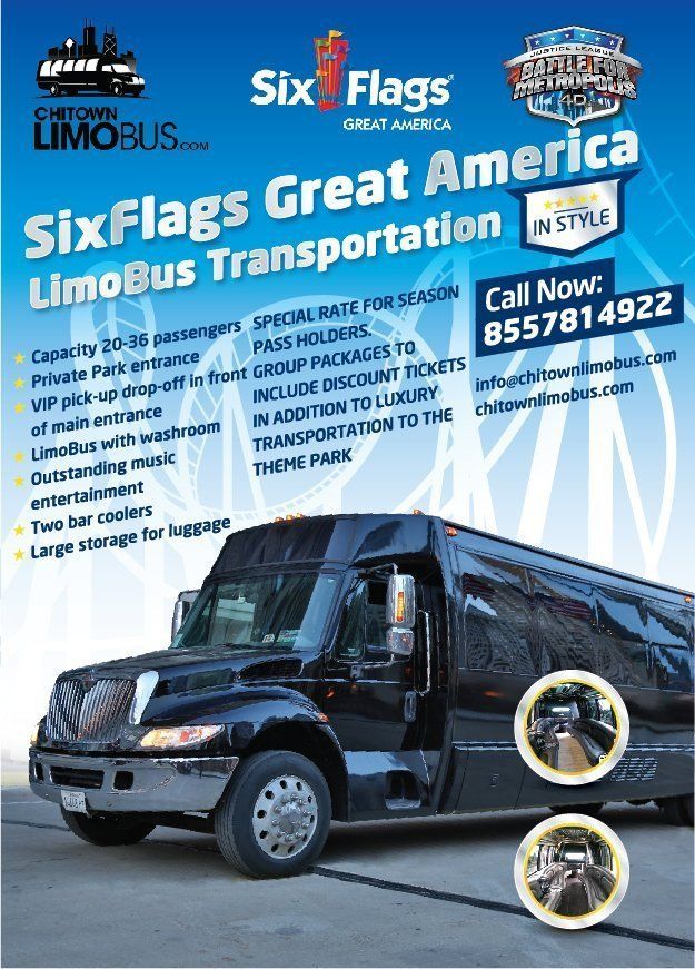 Six Flags Limo Bus Service Six Flags Limo Bus Service