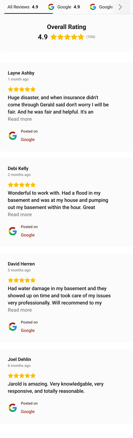 A screenshot of a google review page on a cell phone.