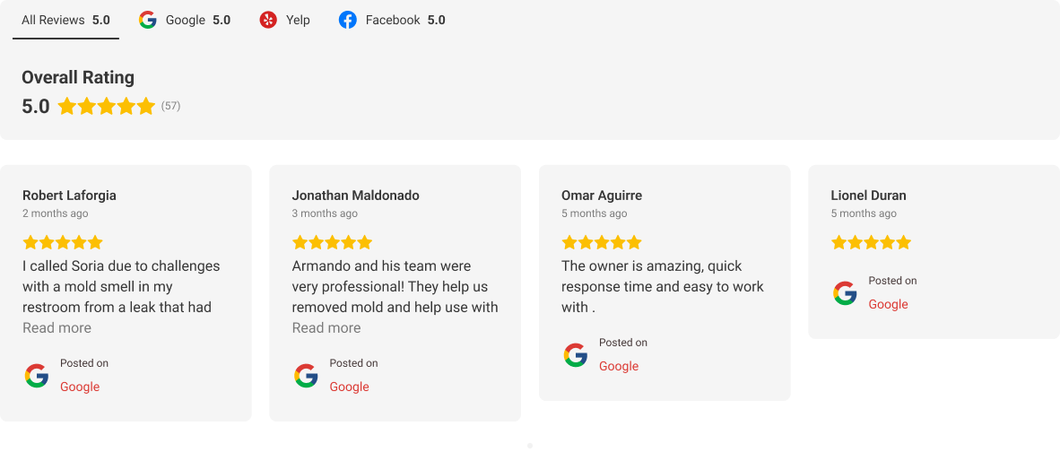 A screenshot of a google review page.