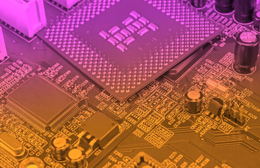 a miniature printed circuit board