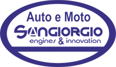 logo azienda Sangiorgio moto, bici, furgoni