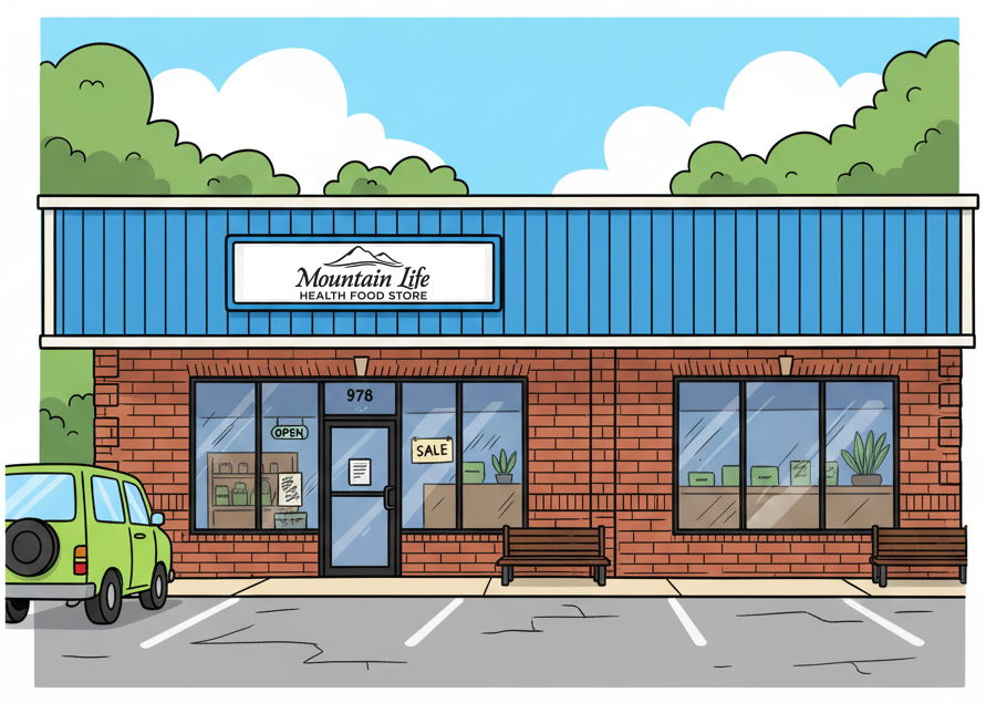 A brick building with a sign that reads