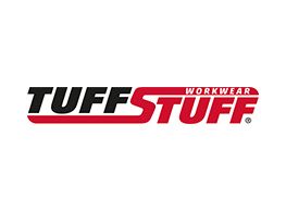 WhiteLodge TUFF STUFF WORKWEAR logo in black and red.