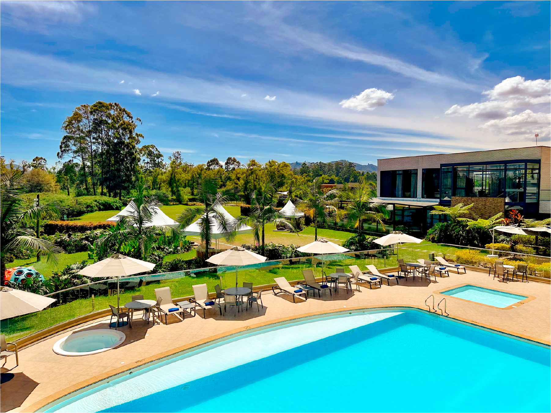 Zonas humedas del hotel Lagoon Llanogrande