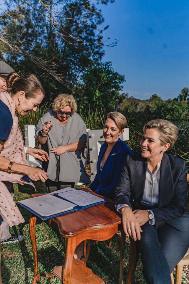 Gay couple wedding at Yandina Noosa Wedding Celebrant