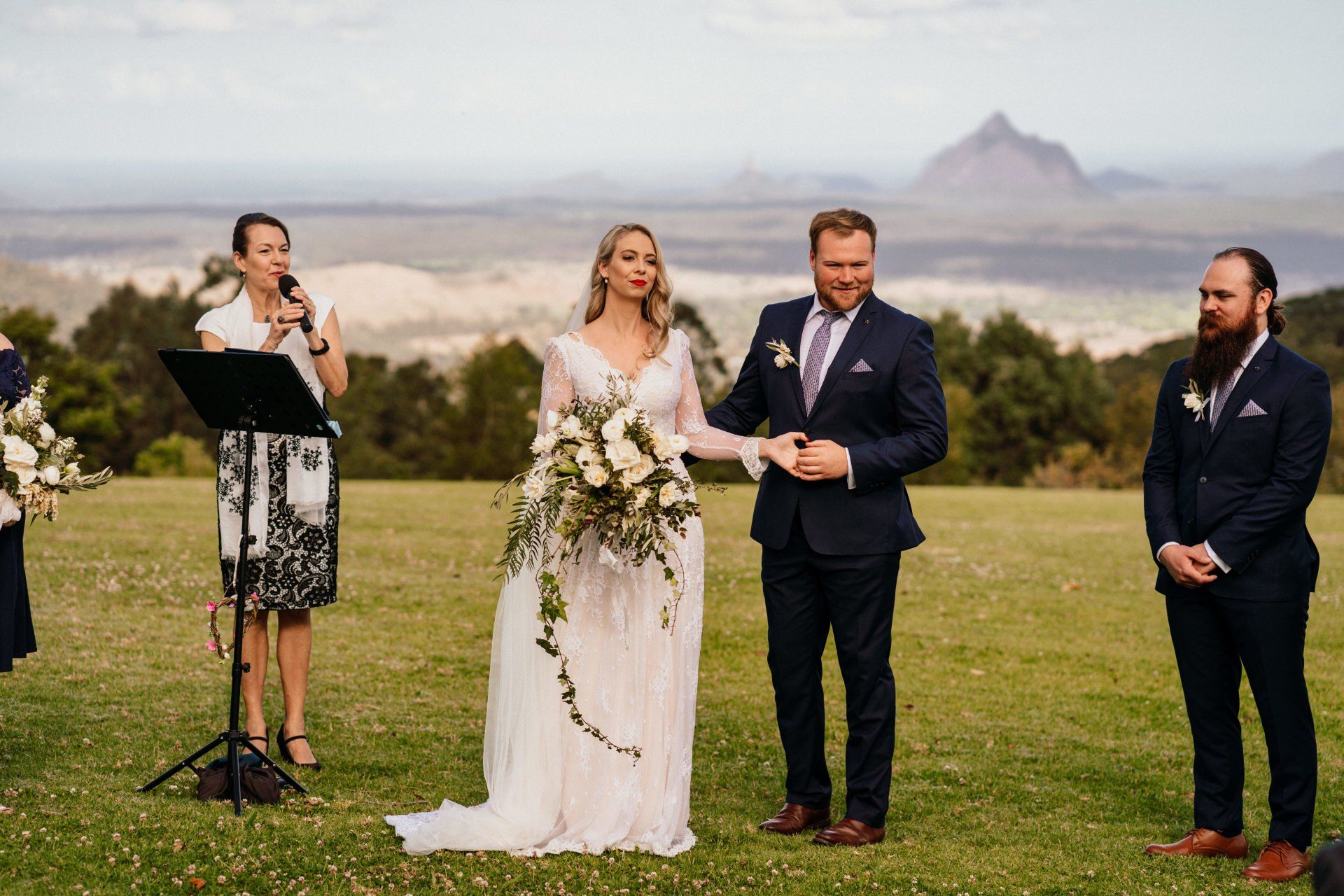 Romantic marriage at Maleny Retreat Noosa Wedding Celebrant