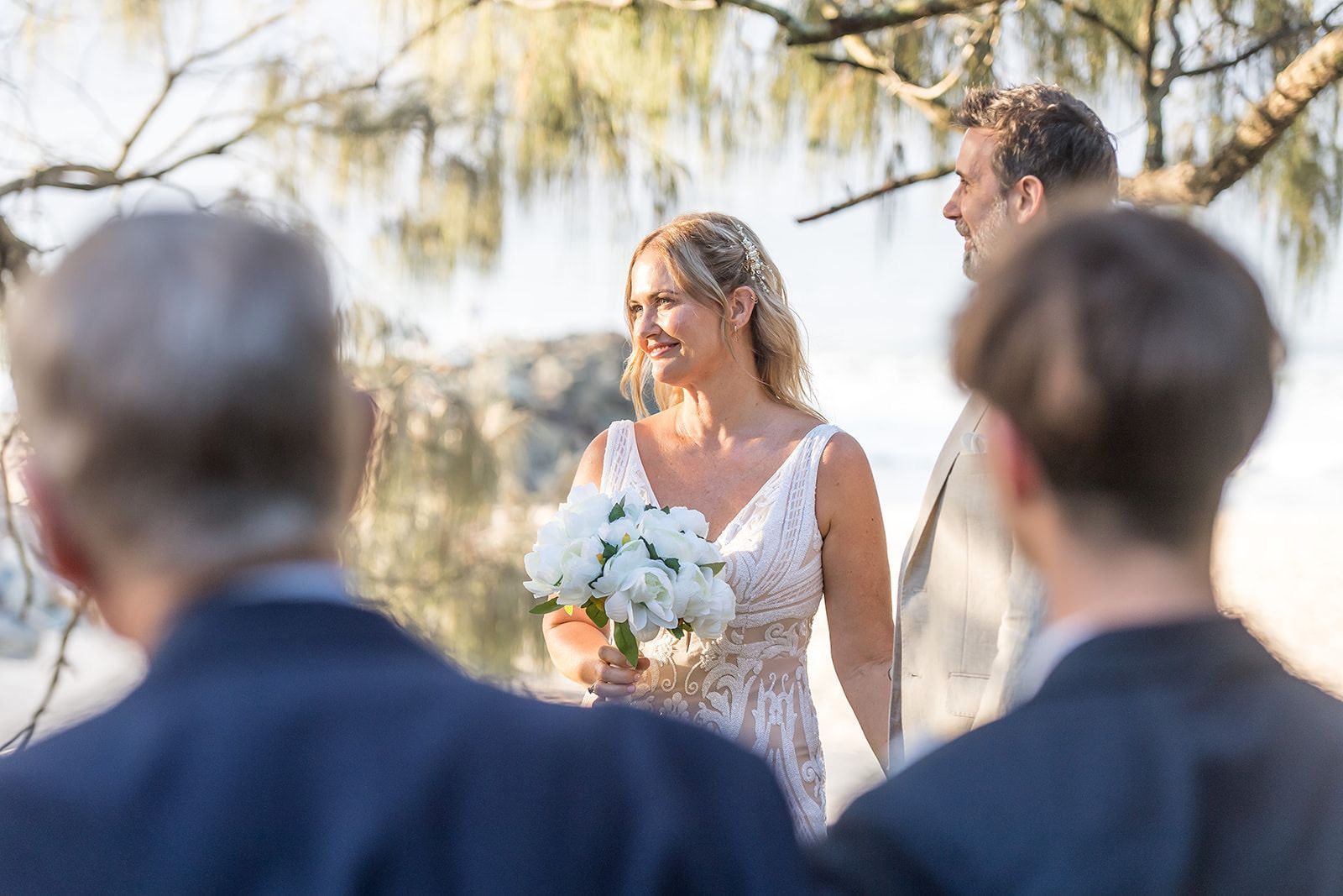 Sunset ceremony packages Noosa Rock wall Noosa Wedding Celebrant