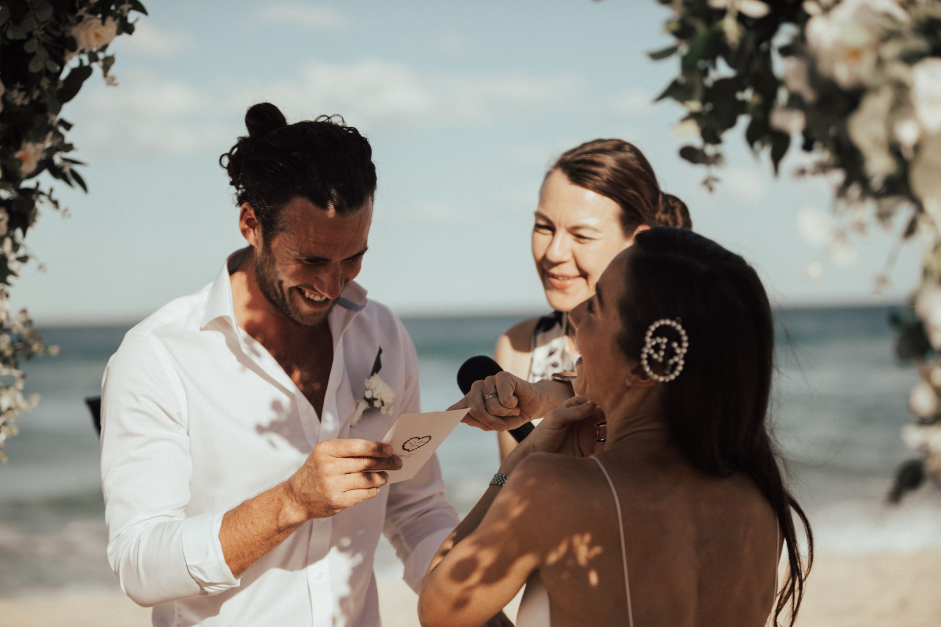Sunset wedding vows Sunshine Coast Noosa Wedding Celebrant