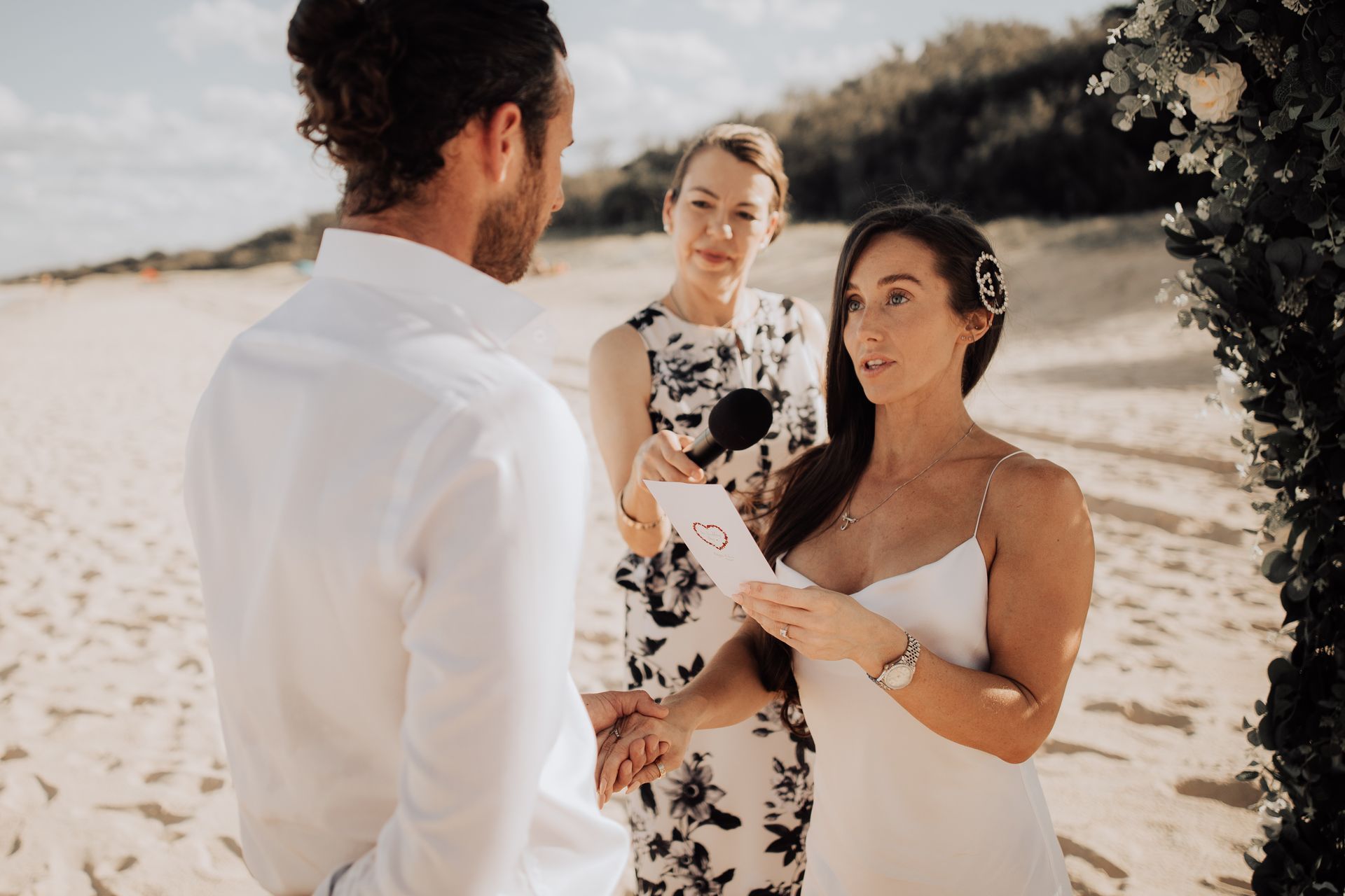 Sunset Elopement vows Noosa waterfront Noosa Wedding Celebrant