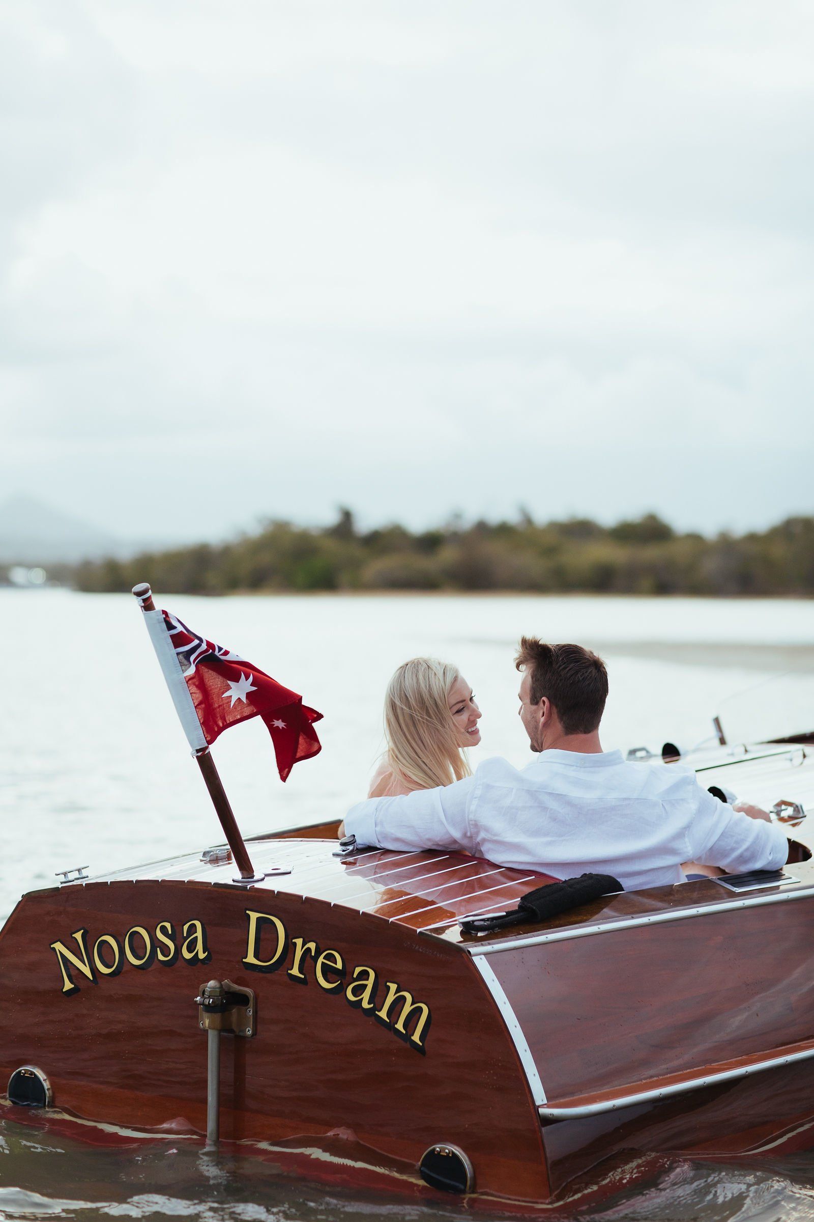 Boat elopement services Shelly Beach Noosa Wedding Celebrant