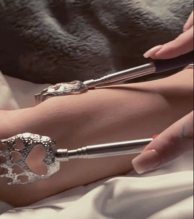 Actual Tranquility Practitioner using metal claws on arms during a SKRATCH ceremony