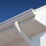 House with White Vinyl and Downspout — Governor John Sevier Knoxville, Tennessee — Goddard Continuous Guttering
