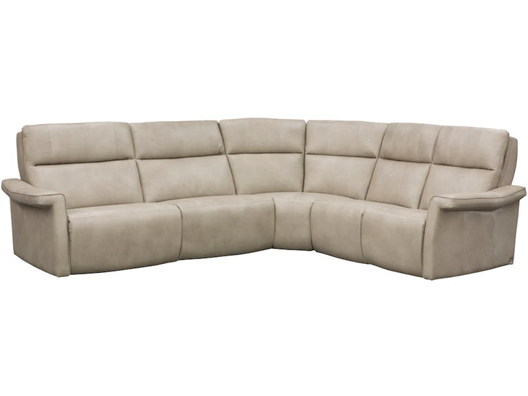 a beige leather sectional couch on a white background .