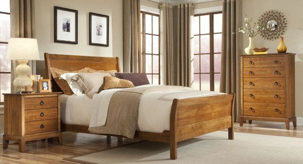 Durham Furniture light wood bedroom set