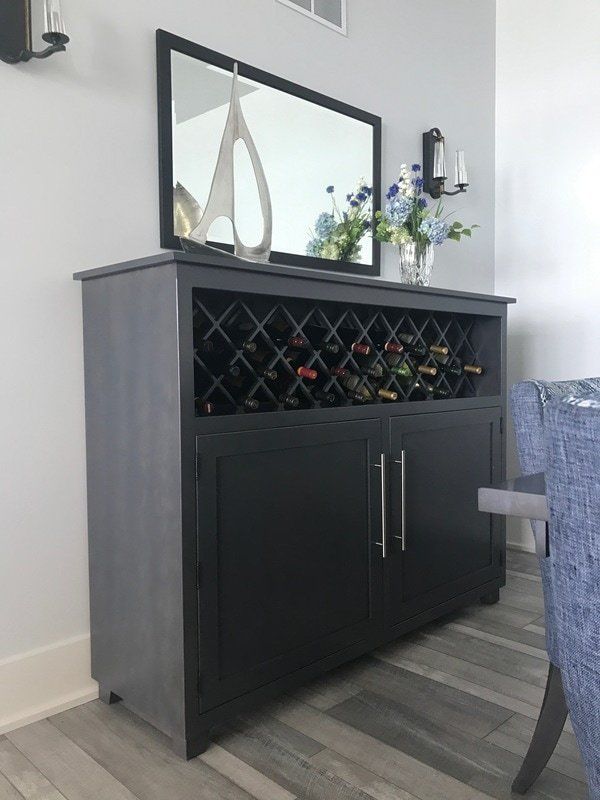 black wine cabinet