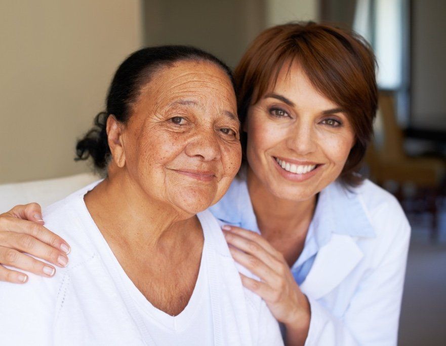 smiling doctor and patient