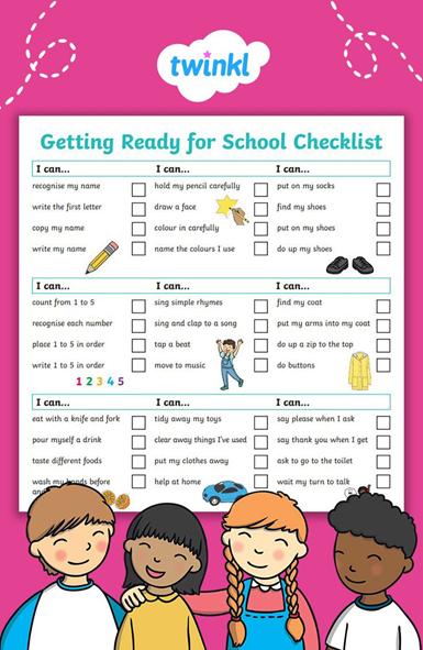 Getting Ready For School Checklist Uk