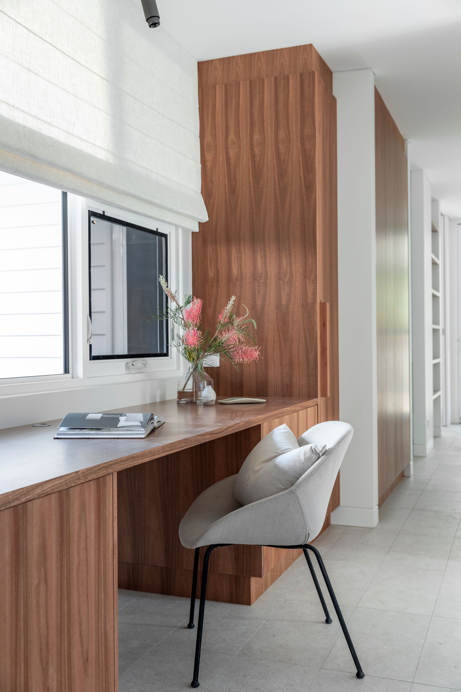 A study next to an open window — Paiano Custom Kitchens In Corrimal, NSW