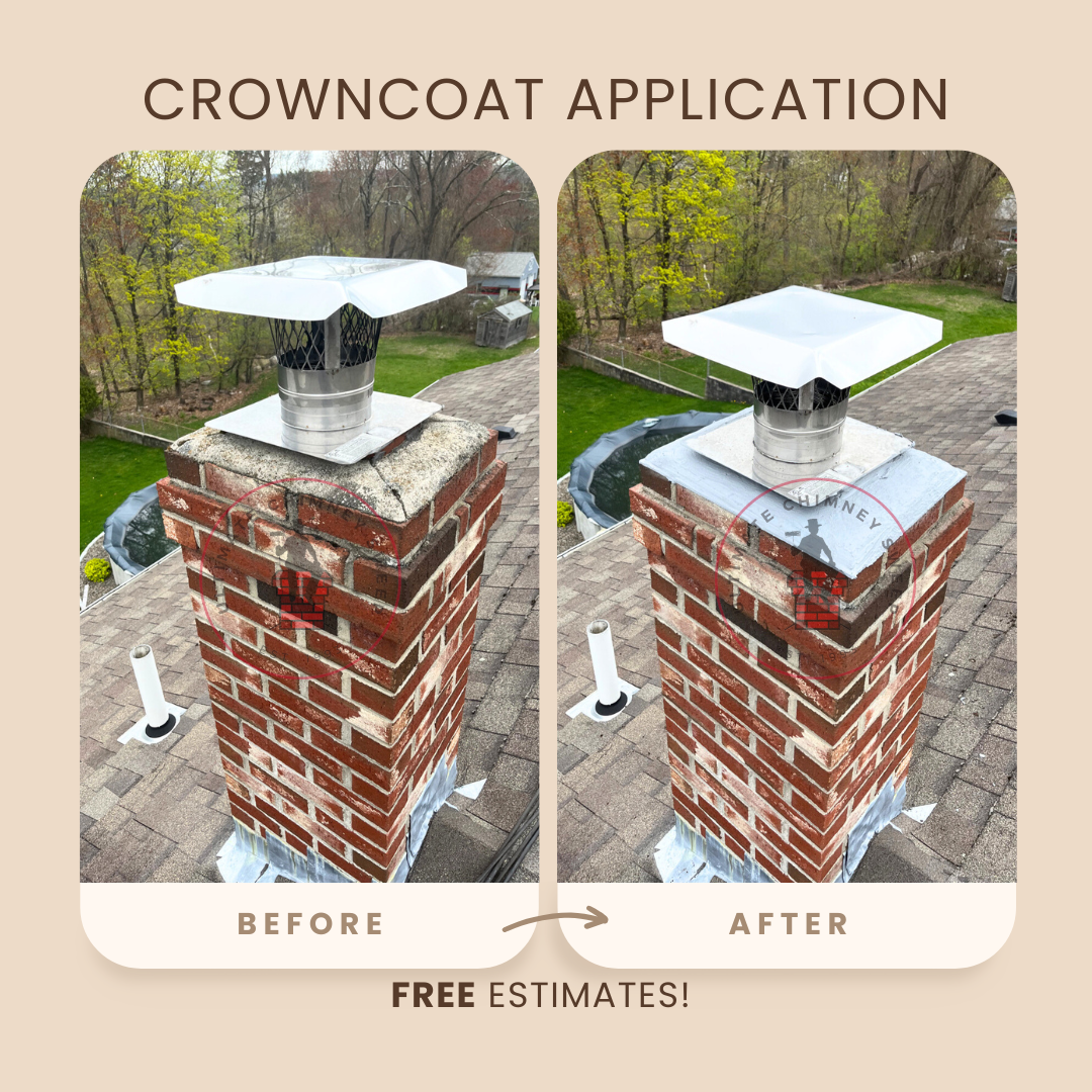 A man is cleaning a chimney with a brush.