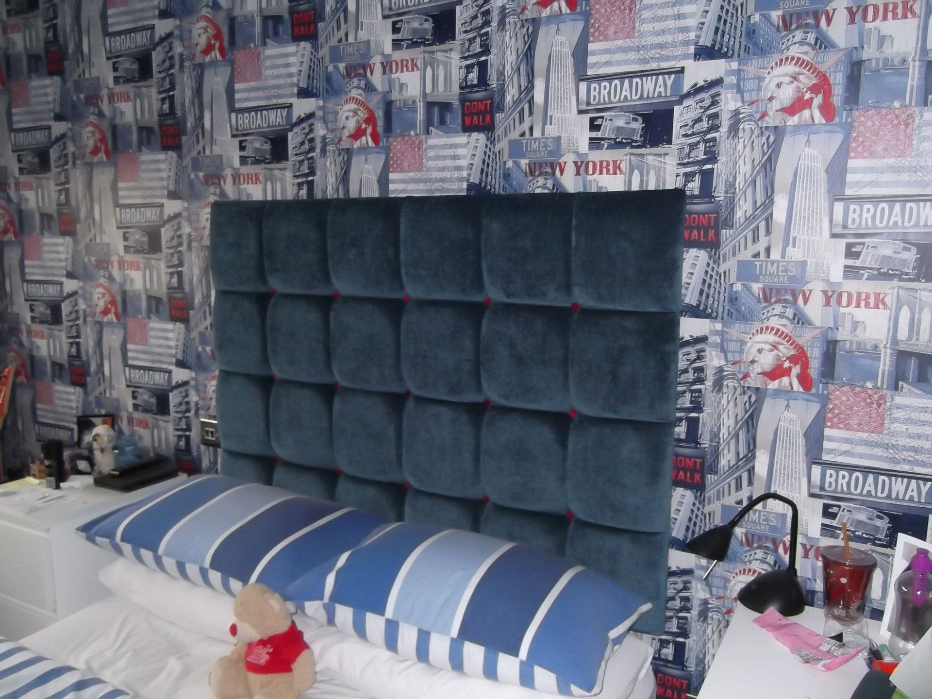 Large multi-panel headboard