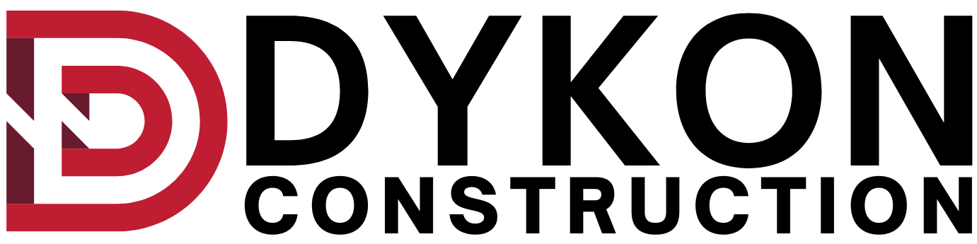 Red background with a stylized black and dark gray D-shaped logo