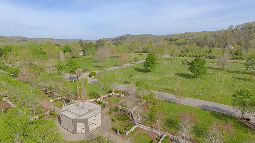 Drone View of a Cemetery