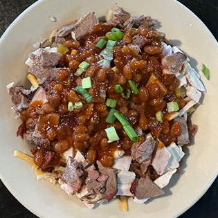Ribs , coleslaw and bread lunch menu in smokehouse bbq near me