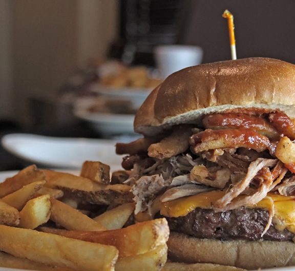 Pulled Pork sandwich lunch deal Smokehouse bbq restaurant